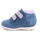 Girls Double Velcro Shoe In Navy and Purple - Cover Baby LLC
