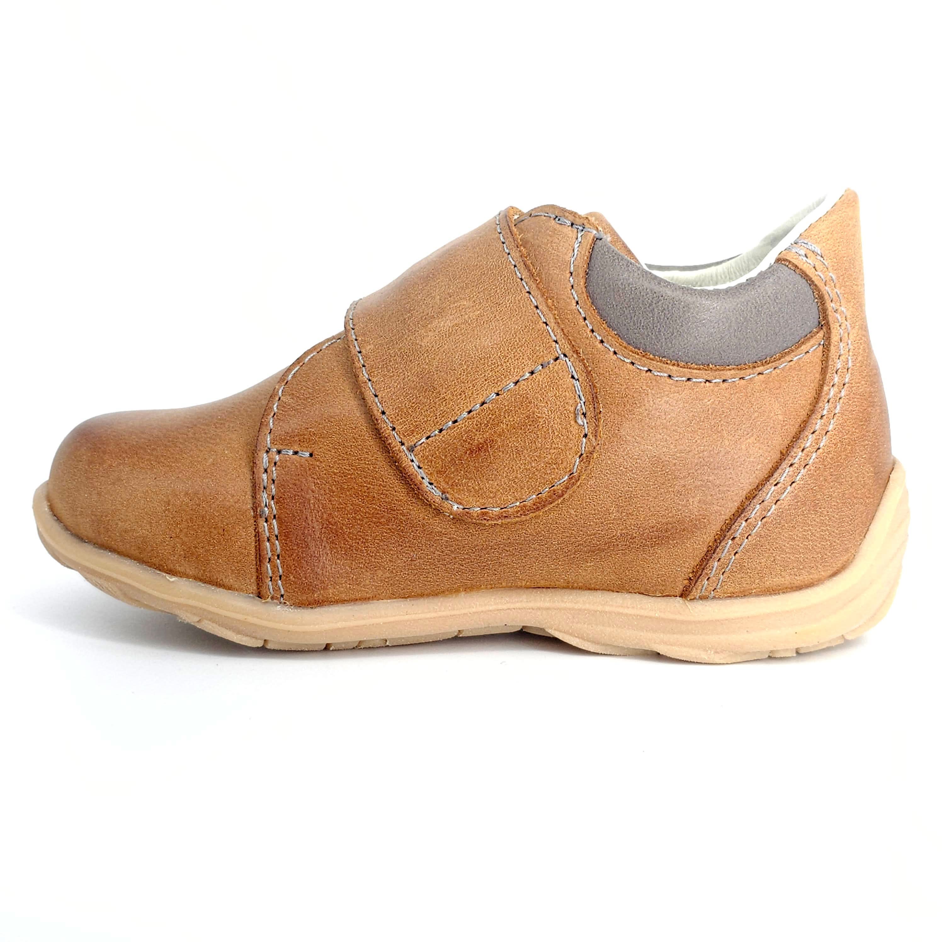 Boys Velcro Shoe In Brown - Cover Baby LLC