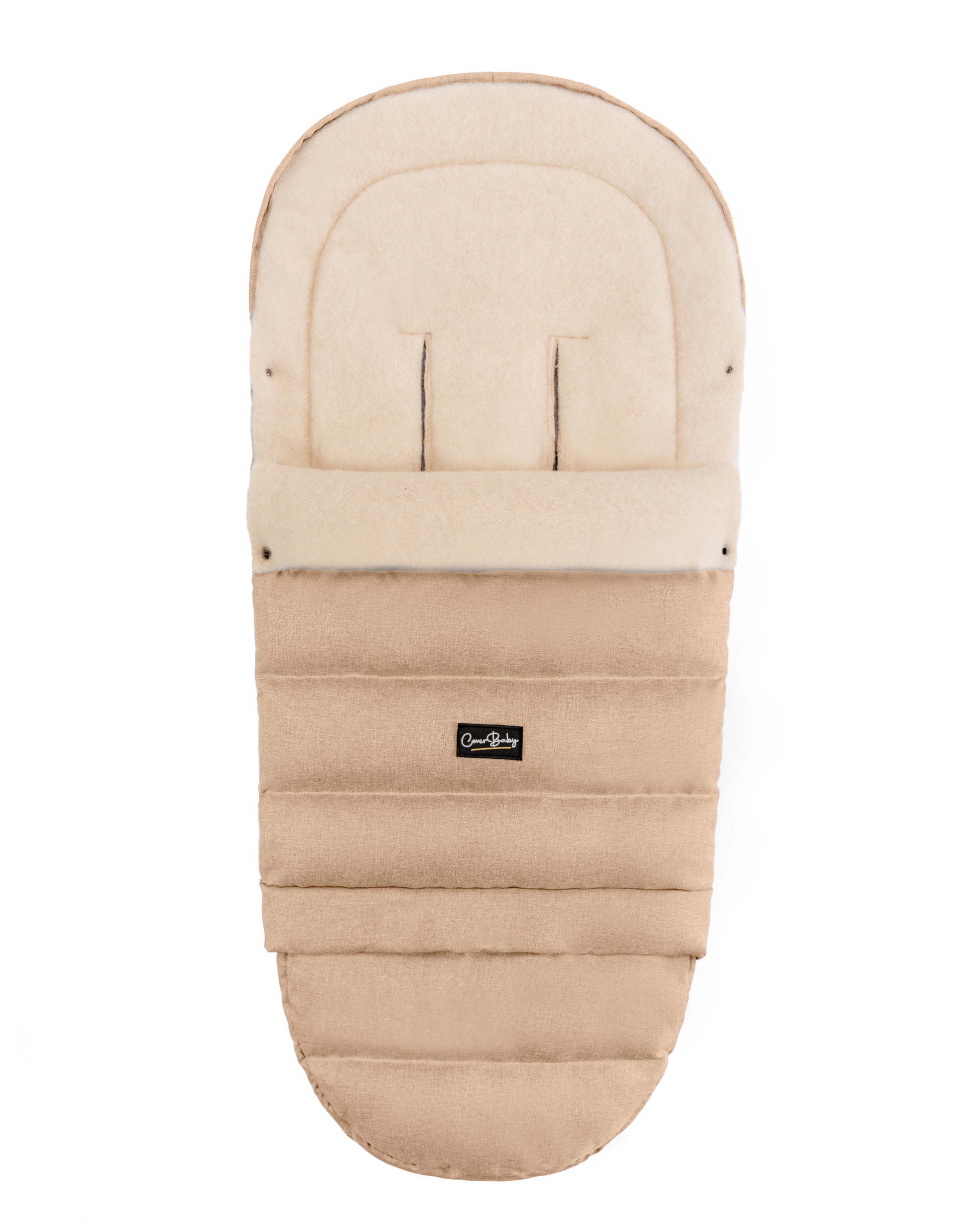 Beige Arctic Organic Wool Adjustable Footmuff - Cover Baby LLC