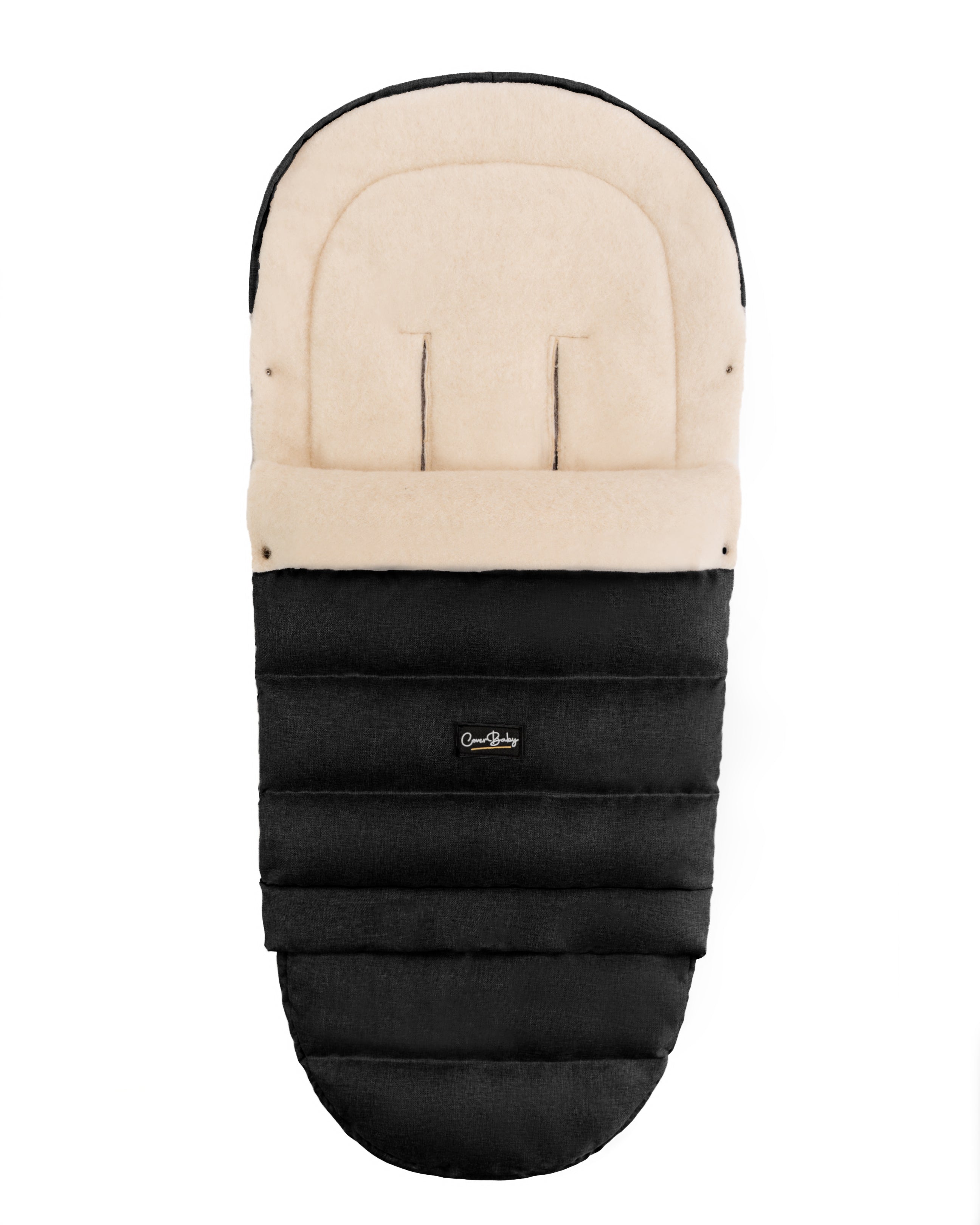 Black Arctic Organic Wool Adjustable Footmuff - Cover Baby LLC