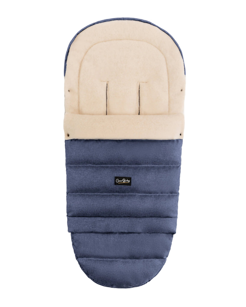 uppababy footmuff navy Navy Arctic Organic Wool Adjustable Footmuff