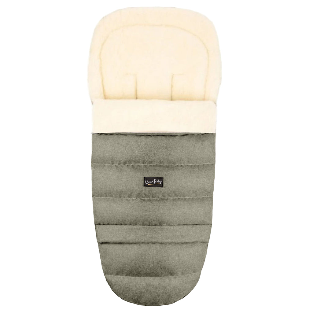 Arctic Olive Premium Wool Adjustable Footmuff - Cover Baby LLC
