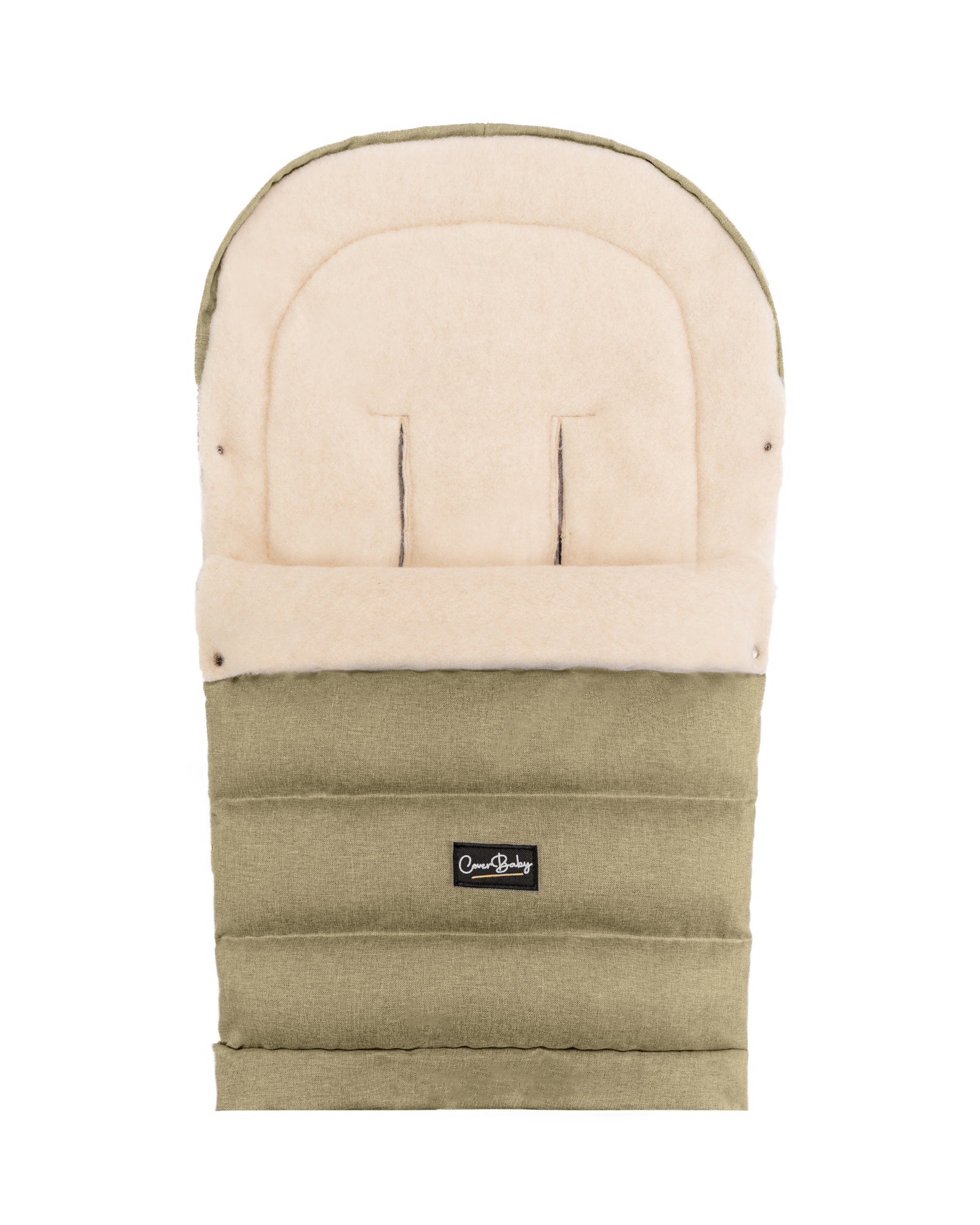 Olive Arctic Organic Wool Adjustable Footmuff - Cover Baby LLC
