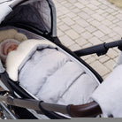 Arctic Gray Premium Wool Adjustable Footmuff - Cover Baby LLC