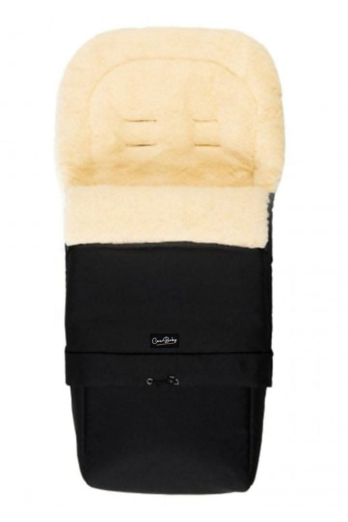 Black Organic Wool Adjustable Footmuff - Cover Baby LLC