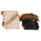 Black Premium Organic Beige Wool Handmuff - Cover Baby LLC