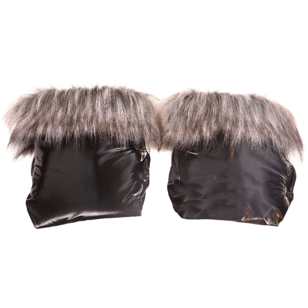 Black Premium Organic Gray Wool Handmuff - Cover Baby LLC