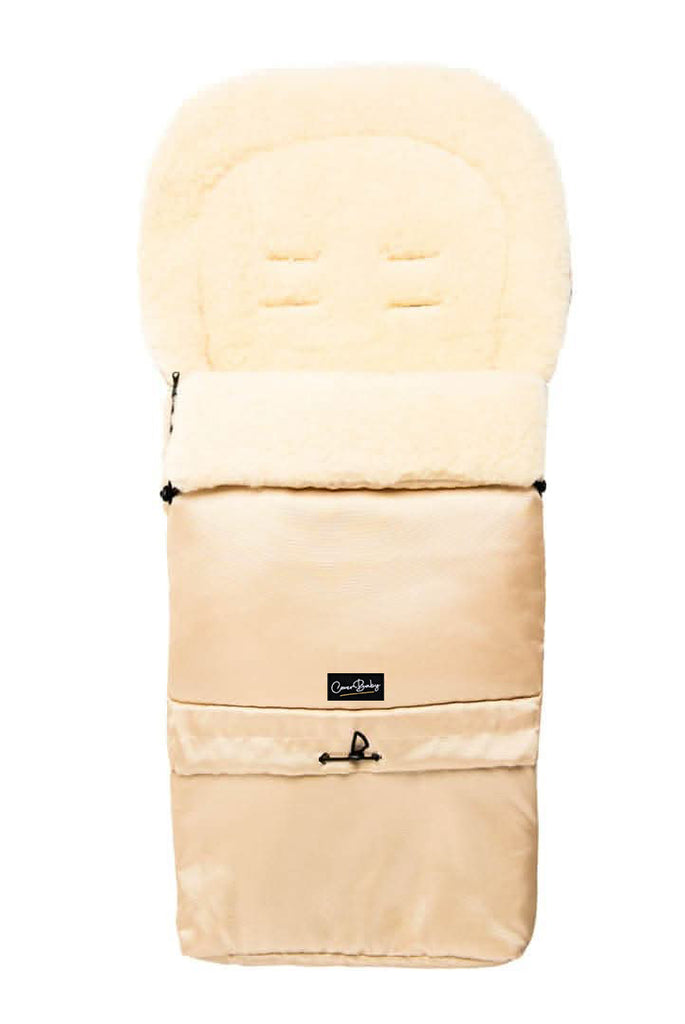 Light Beige Organic Wool Adjustable Footmuff - Cover Baby LLC