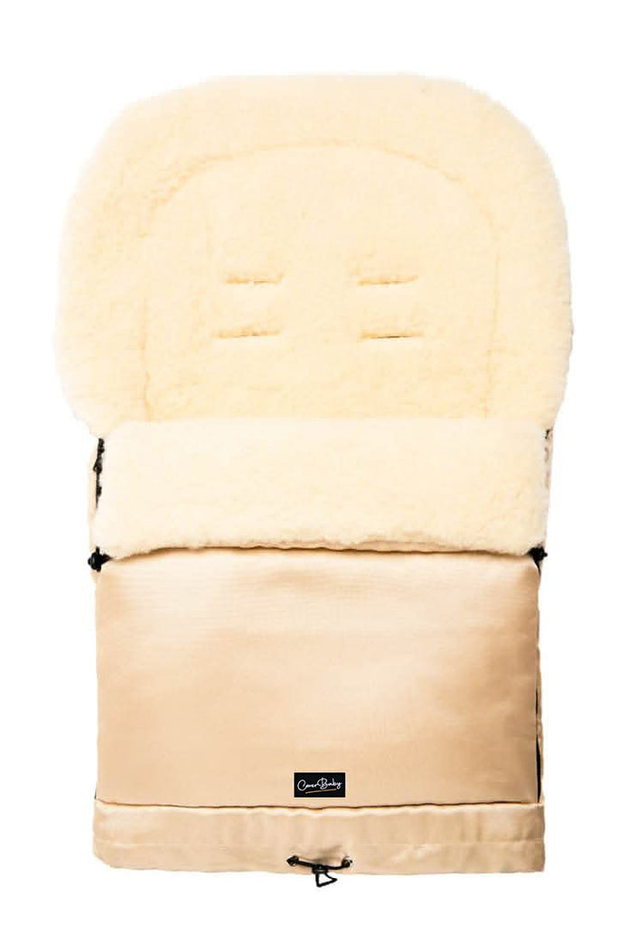 Light Beige Organic Wool Adjustable Footmuff - Cover Baby LLC