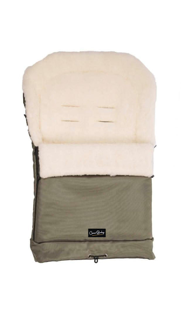 Olive Organic Wool Adjustable Footmuff - Cover Baby LLC