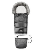 Pastel Black Organic Premium Gray Wool Adjustable Footmuff - Cover Baby LLC