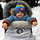 Pastel Gray Organic Premium Beige Wool Adjustable Footmuff - Cover Baby LLC