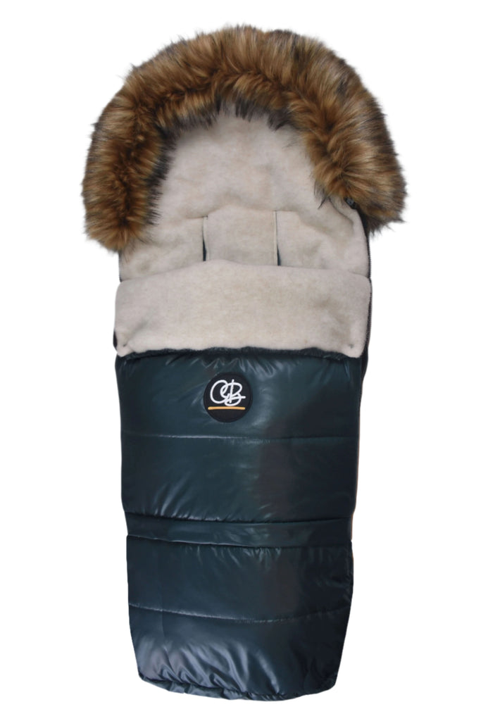 Pastel Hunter Green Organic Wool Adjustable Footmuff