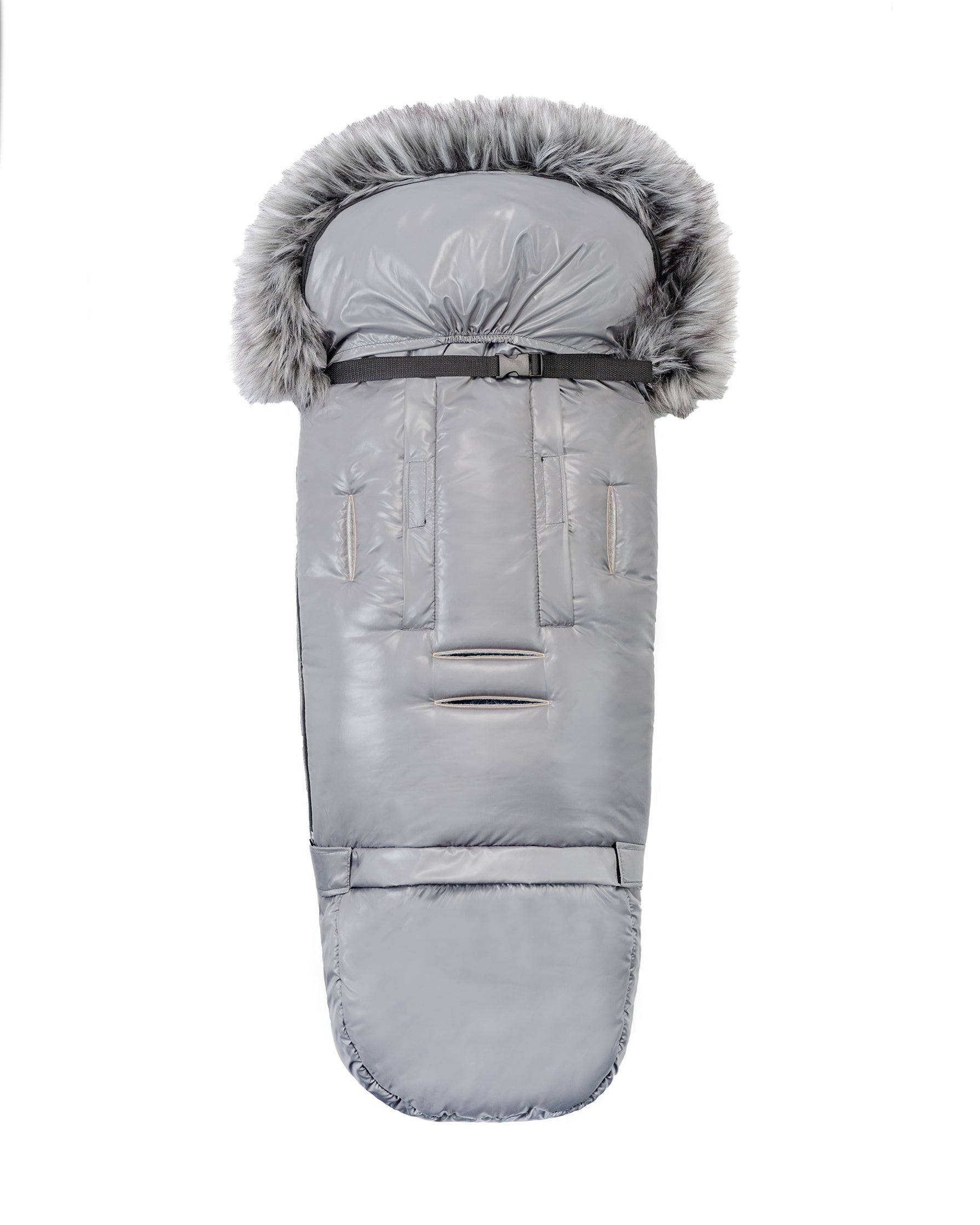 Pastel Dark Gray Organic Premium Wool Adjustable Footmuff - Cover Baby LLC