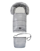 Pastel Dark Gray Organic Premium Wool Adjustable Footmuff - Cover Baby LLC