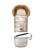 Pastel Gold Organic Premium Beige Wool Adjustable Footmuff - Cover Baby LLC