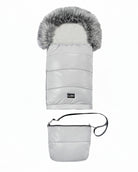 Pastel Gray Organic Premium Gray Wool Adjustable Footmuff - Cover Baby LLC