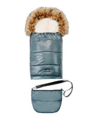 Pastel Hunter Green Organic Premium Wool Adjustable Footmuff - Cover Baby LLC