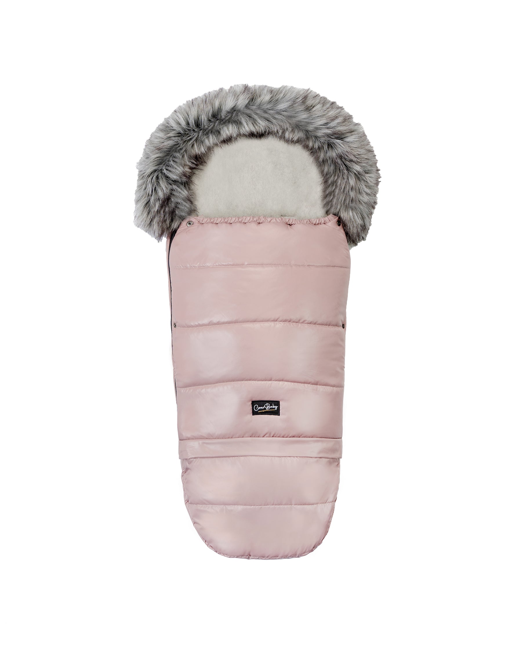 Pastel Pink Organic Premium Wool Adjustable Footmuff - Cover Baby LLC