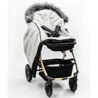 Satin Black Organic Premium Wool Adjustable Footmuff - Cover Baby LLC