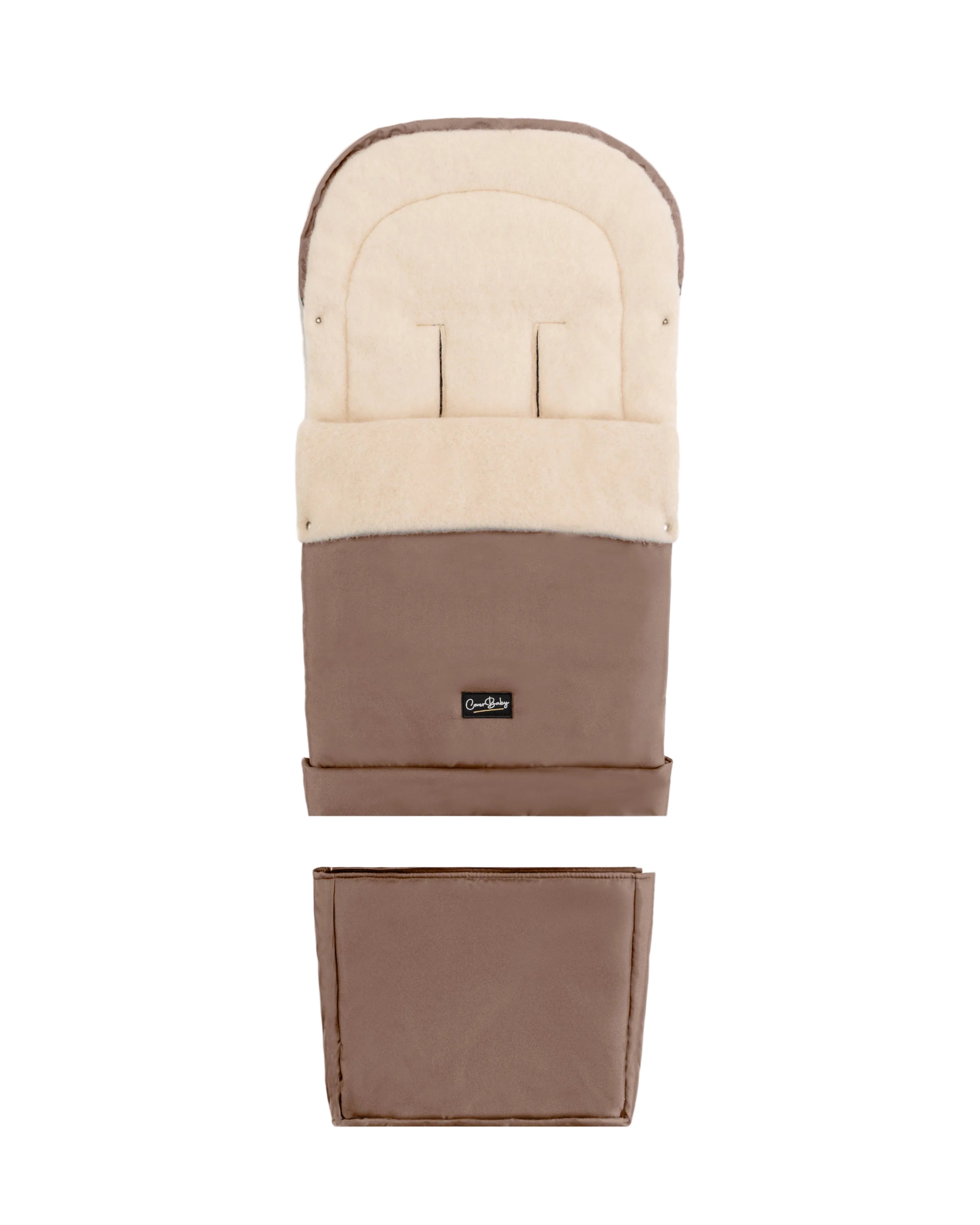 Beige Organic Wool Adjustable Footmuff - Cover Baby LLC