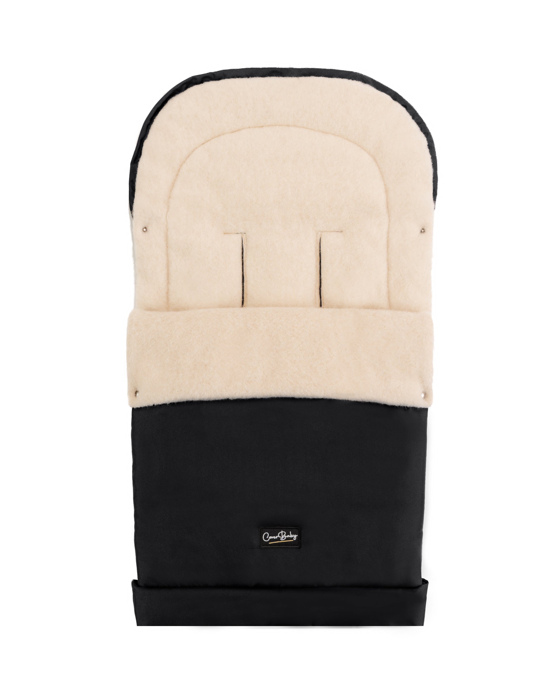Black Organic Wool Adjustable Footmuff - Cover Baby LLC