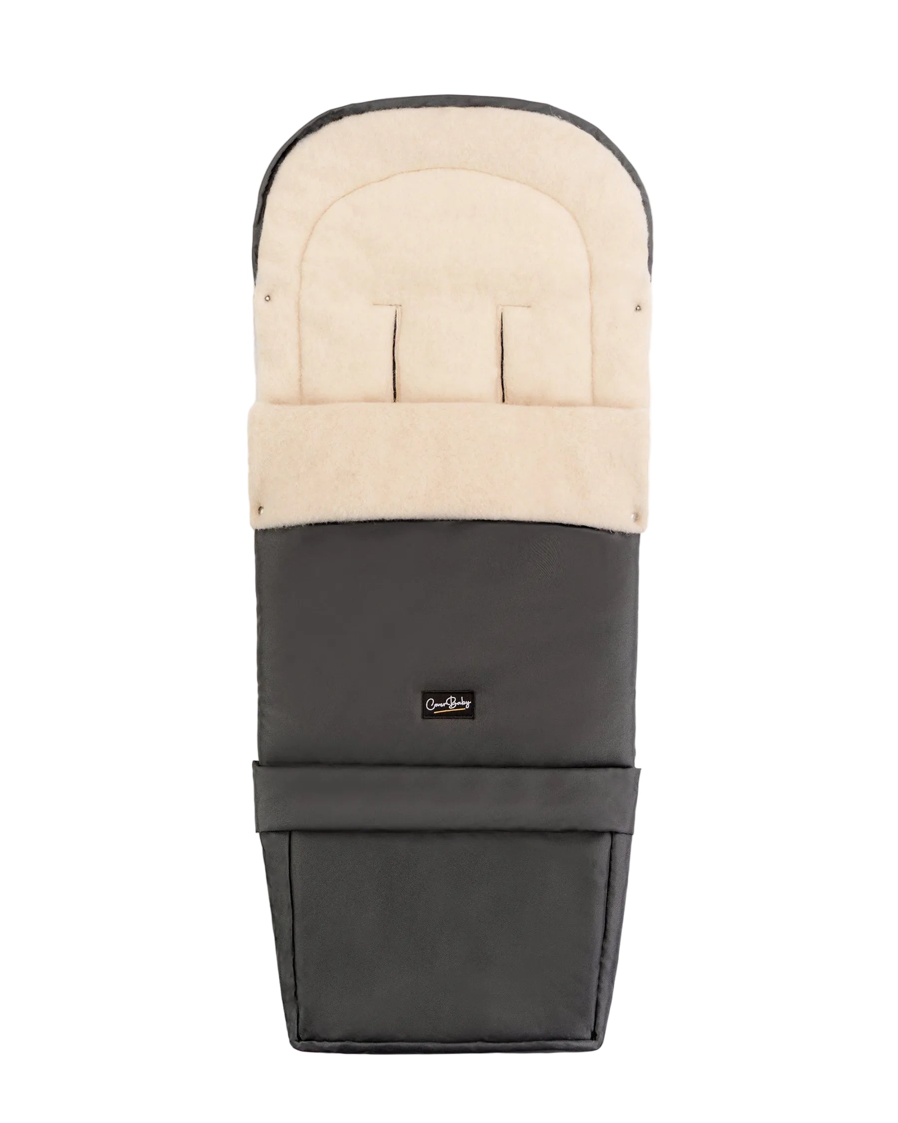 Black Graphite Organic Wool Adjustable Footmuff - Cover Baby LLC