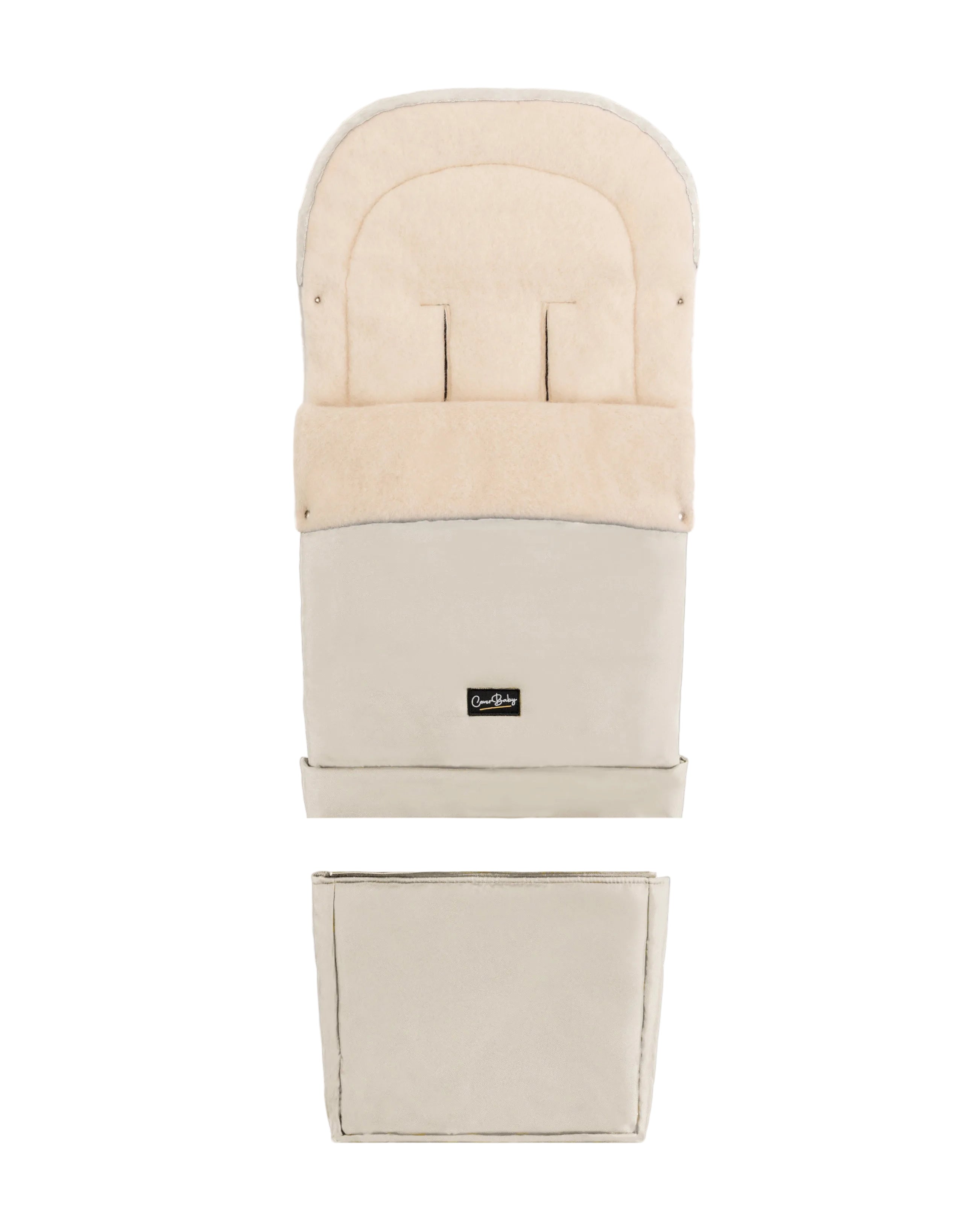 Light Beige Organic Wool Adjustable Footmuff - Cover Baby LLC