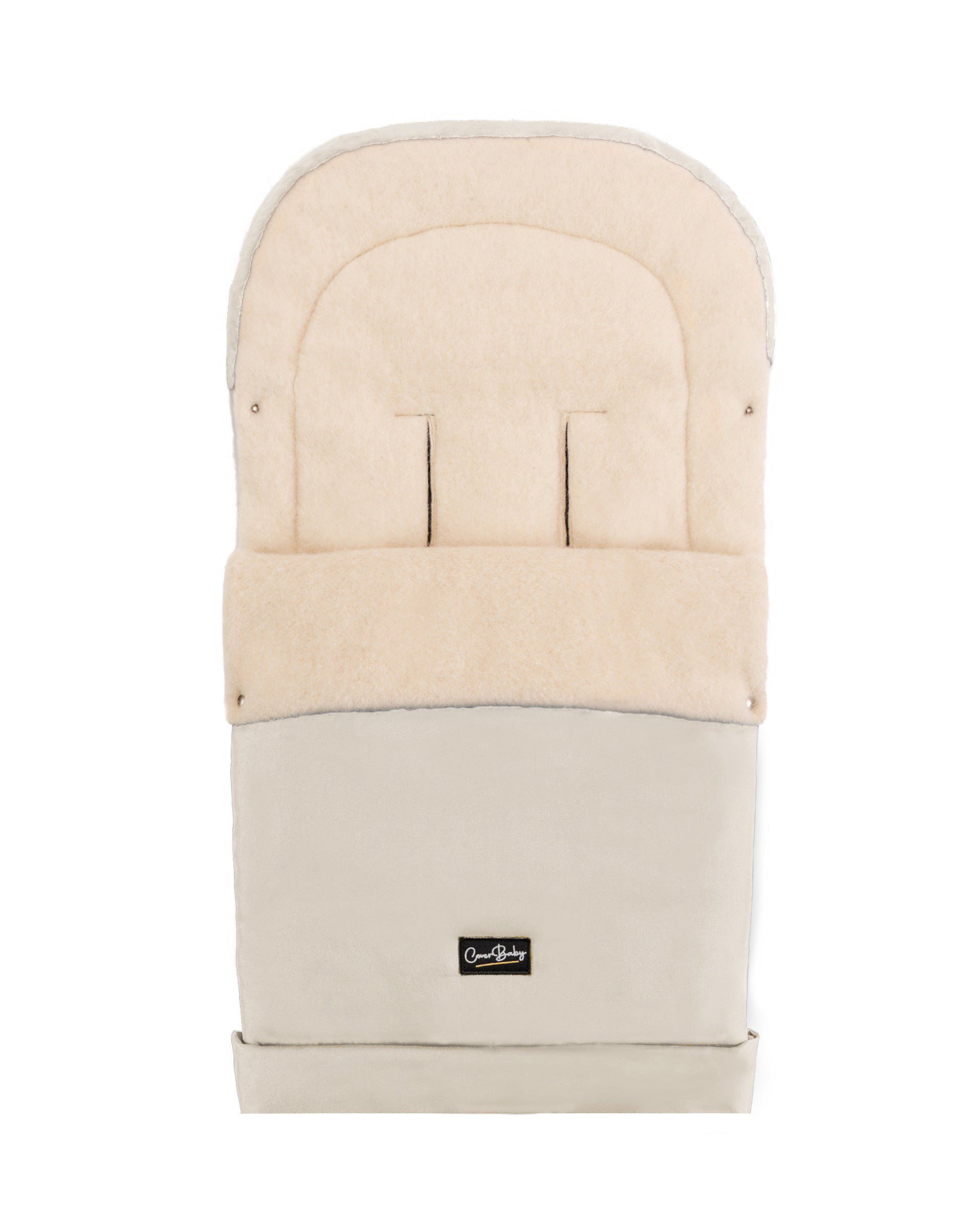 Light Beige Organic Wool Adjustable Footmuff - Cover Baby LLC