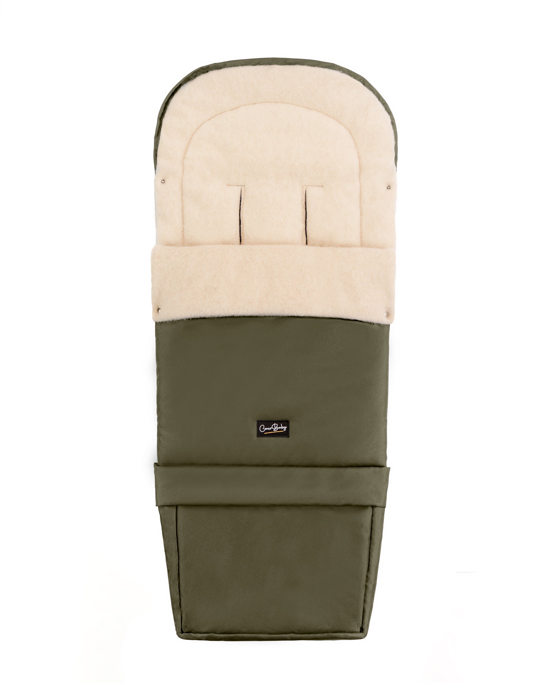 Olive Organic Wool Adjustable Footmuff - Cover Baby LLC