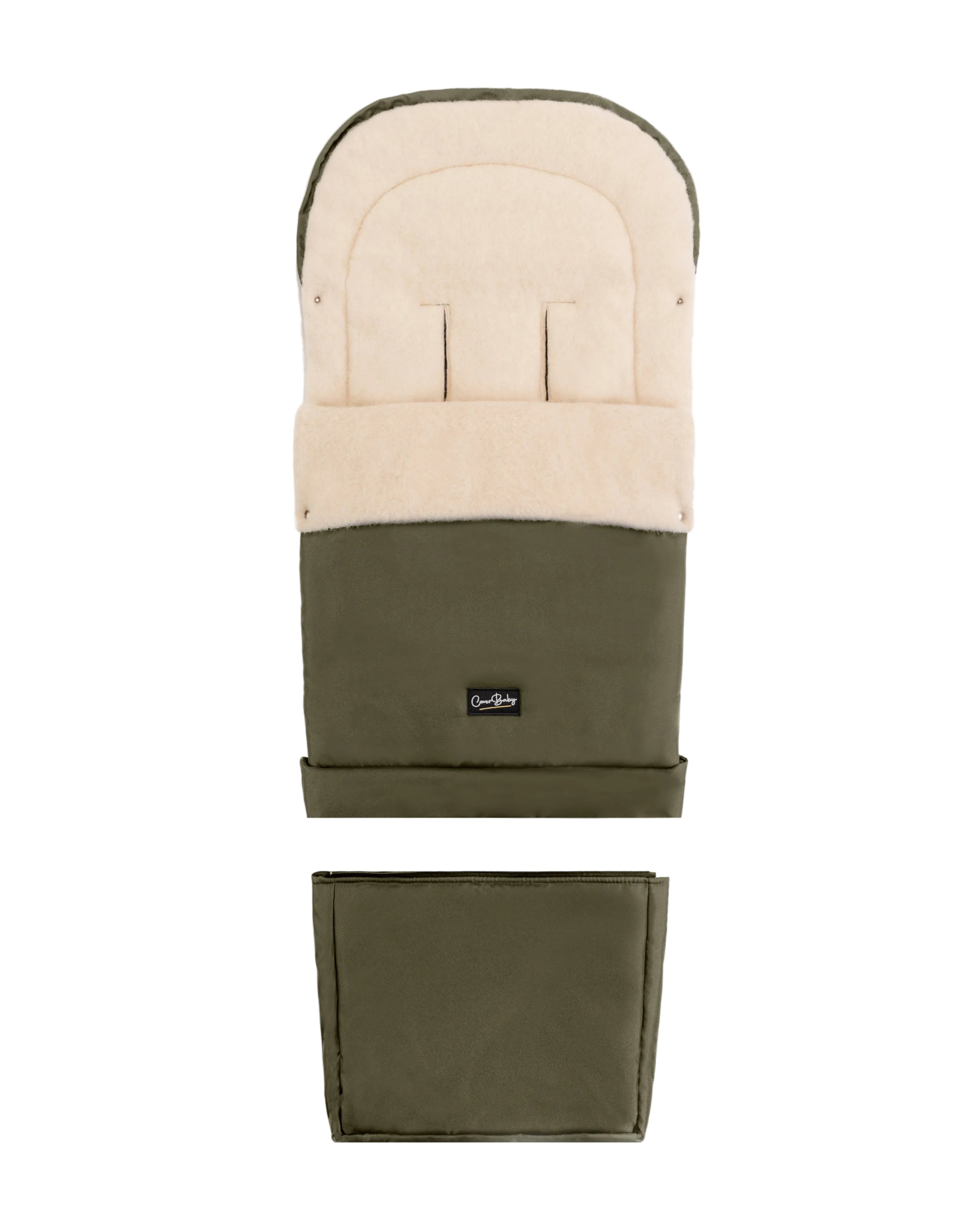Olive Organic Wool Adjustable Footmuff - Cover Baby LLC