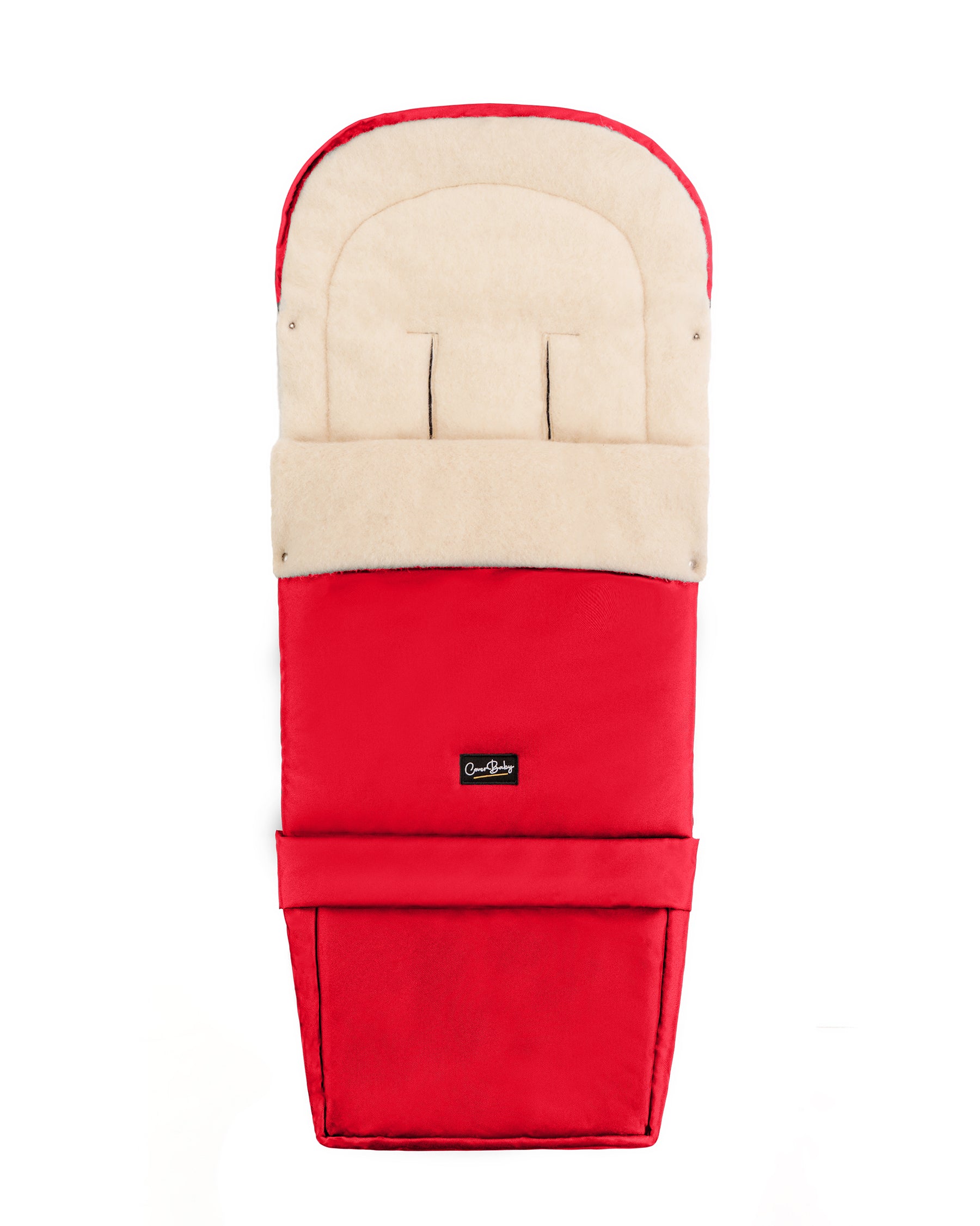 Red Organic Wool Adjustable Footmuff - Cover Baby LLC