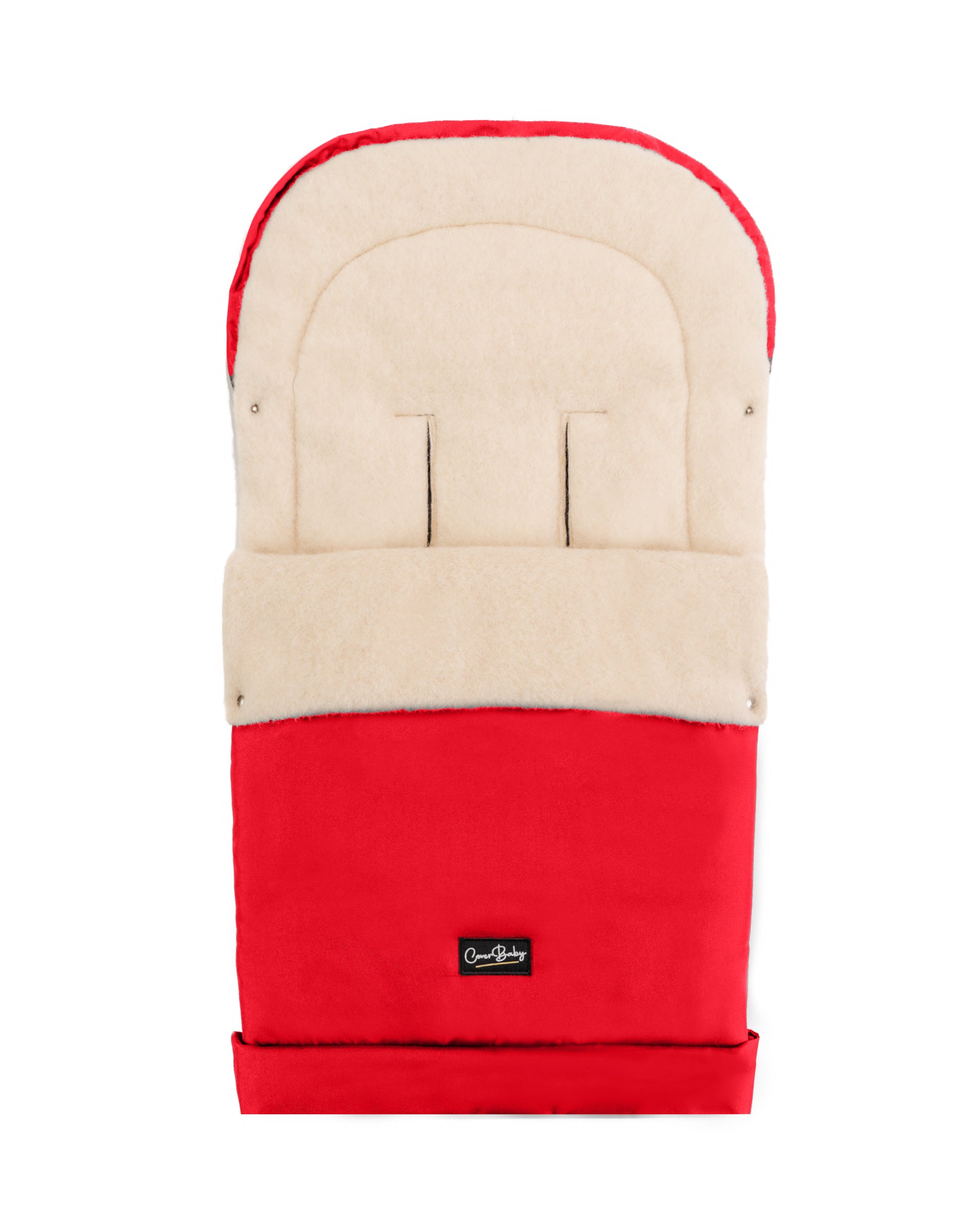 Red Organic Wool Adjustable Footmuff - Cover Baby LLC