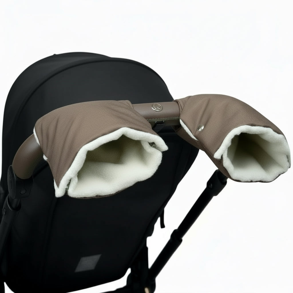 Beige Scandinavian Organic Wool Handmuff Gloves - Cover Baby LLC