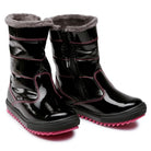 Girls Winter Black Lacquered High Boot - Cover Baby LLC