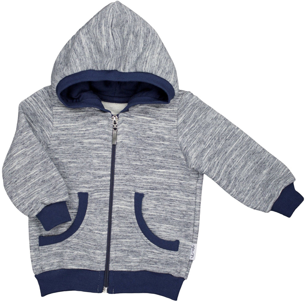Boys Gray Navy Sweatshirt - Cover Baby LLC