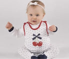 Girls Bodysuit Cherry Footed Sleeveless Snap - Cover Baby LLC