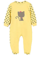 Girls Bodysuit Cat Footed - Cover Baby LLC