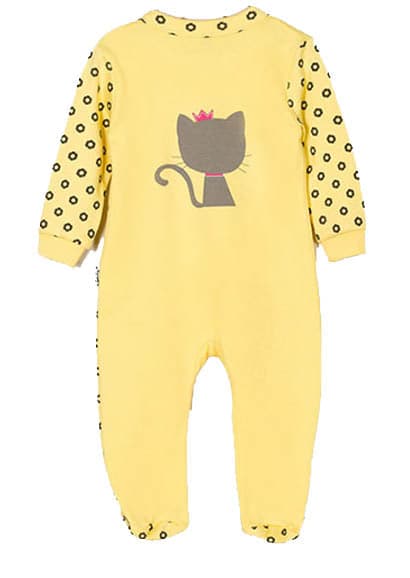Girls Bodysuit Cat Footed - Cover Baby LLC