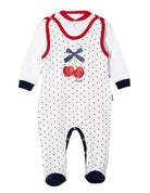 Girls Bodysuit Cherry Footed Sleeveless Snap - Cover Baby LLC