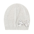Girls Hat Gray Knit Bowtie - Cover Baby LLC