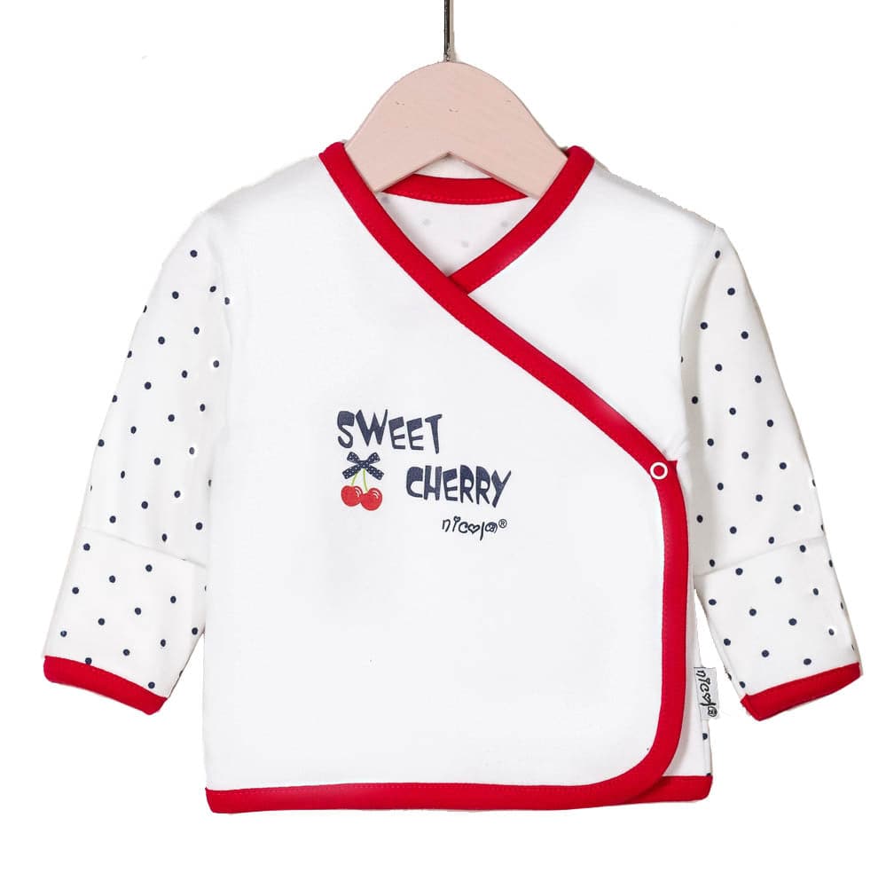Girls Top Cherry Button Down Kimono - Cover Baby LLC
