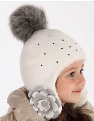 Girl Fleece Winter Pom Pom Hat Cover Baby LLC - Main Image