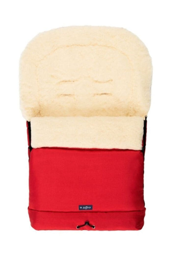 Red Organic Wool Adjustable Footmuff - Cover Baby LLC