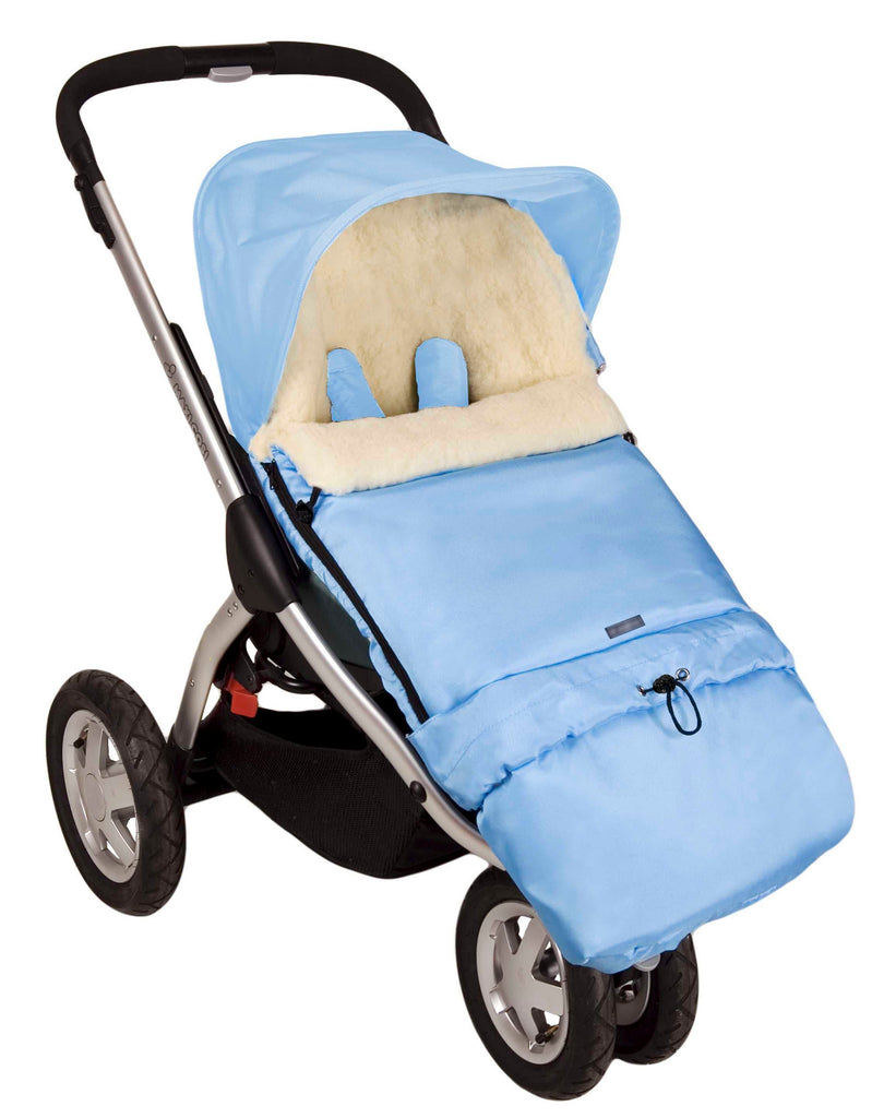 Turquoise Organic Wool Adjustable Footmuff - Cover Baby LLC