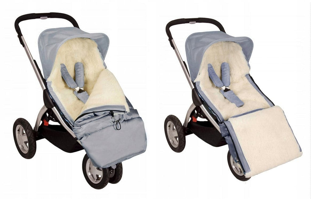 Gray Organic Wool Adjustable Footmuff - Cover Baby LLC