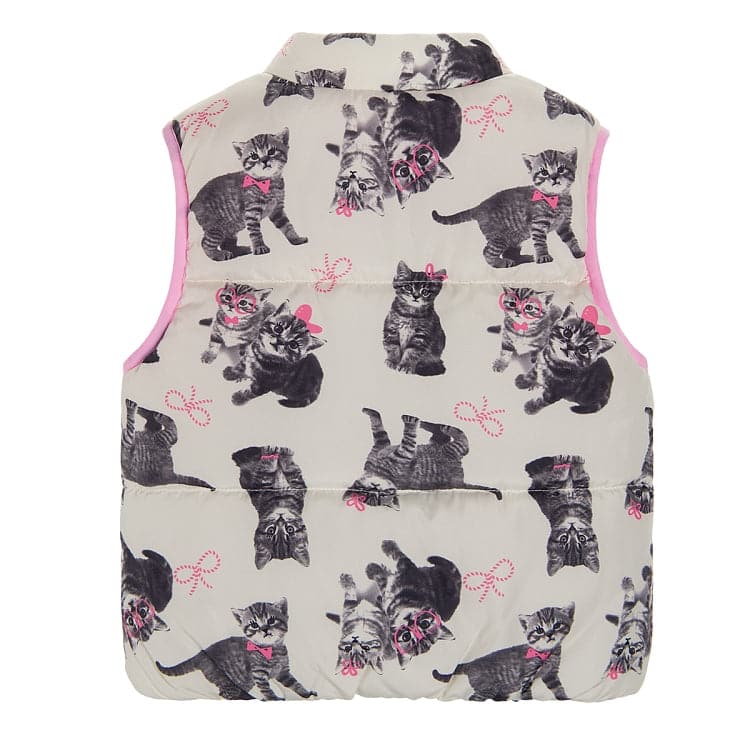Girls Cat Print Vest - Cover Baby LLC