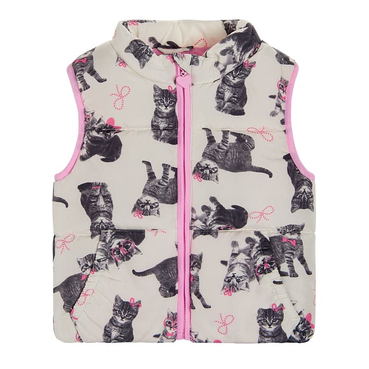 Girls Cat Print Vest - Cover Baby LLC