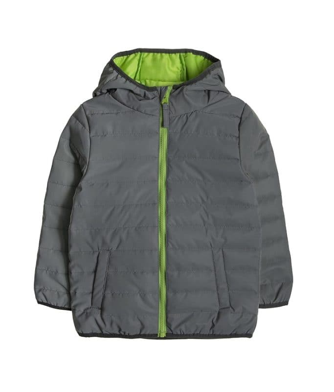 Boys Jacket Gray Reflective Puffer - Cover Baby LLC